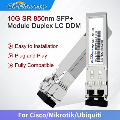 1pcs sfp transceiver module For cisco sfp-10g-sr fiber sfp module 10g sfp SR/SW 850nm MMF 300m DDM Duplex LC Connector