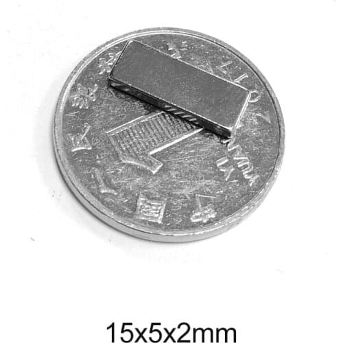 20/50/100//150/200/300PCS 15x5x2 Block Strong Magnetic Magnets 15mm*5mm Permanent Neodymium Magnet Sheet 15x5x2mm N35 15*5*2