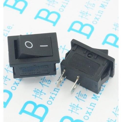 20Pcs/Lot 2Pin 117S 15*21Mm Boat Shaped Switch Type Rocker Switch 250Vac/6A