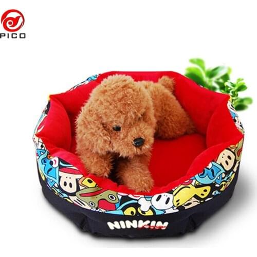 2018 New Arrive Cartoon Pet Dog Bed Sofa Puppy House Mats Small Dogs Blanket Cushion Teddy Basket Animal Supplies ZL119-10