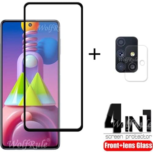 4-in-1 For Samsung Galaxy M51 Glass For Samsung M51 Tempered Glass For Samsung A51 A71 A31 A41 A11 M21 M31 M51 S20 FE Lens Glass