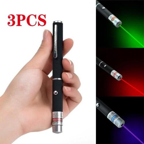 5MW 650nm Green Laser Pens High Power Strong Visible Light Beam Laserpointer Stylus 3colors Powerful Military Laster Pointer Pen