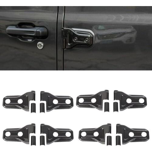 8Pcs/Set ABS Black Car Door Hinge Cover Trim Decoration Fit For Jeep Wrangler JL JT 2018 2019 2020 Accessories