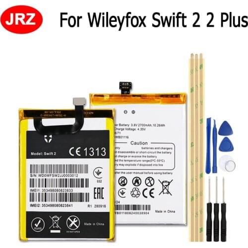 JRZ 2700mAh For Wileyfox Swift 2 2 Plus Battery High Quality Mobile Phone Replacement Barttera with Free Tools Set
