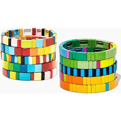 Aliexpress Womens Roxanne Assoulin beaded enamel stretch bracelet femme boho bileklik pulseira bransoletki damskie bracelets