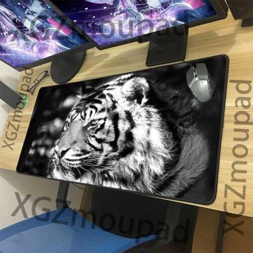 XGZ Animal Tiger HD Custom Large Mouse Pad Precision Black Lock Edge Computer Table Mat Rubber Non-slip for Lol Csgo Gamer Xxl