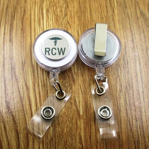 RCW ID Badge Reel for Docter Nurse Teacher Student retractable recoil id badge holder