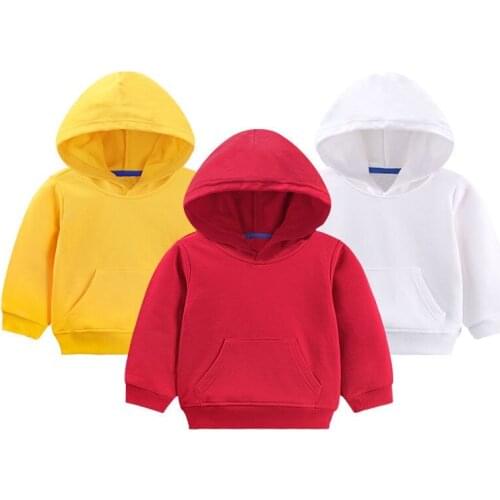 Children Tops Kids Hooded Sweater Boys Spring and Autumn Clothes 2021 New Baby Girls Casual Pure Color Hoodie Tide