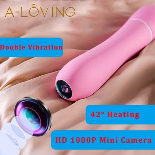 Double Vibrator APP Control Orgasm Vibrator With Endoscope Camera Sex Toys for Couple Heating Thrusting Vibrator Dildo for Women