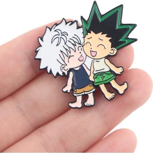 DZ1671 Japanese Anime Icons Cute HUNTER×HUNTER Enamel Pins Woman Men Badge Backpack Collar Lapel Collection Jewelry Kid Gift