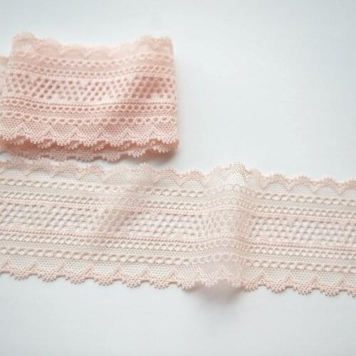 Hot sale Shrimp pink elastic smooth polyester lace Lace accessories 5.5cm wide G588