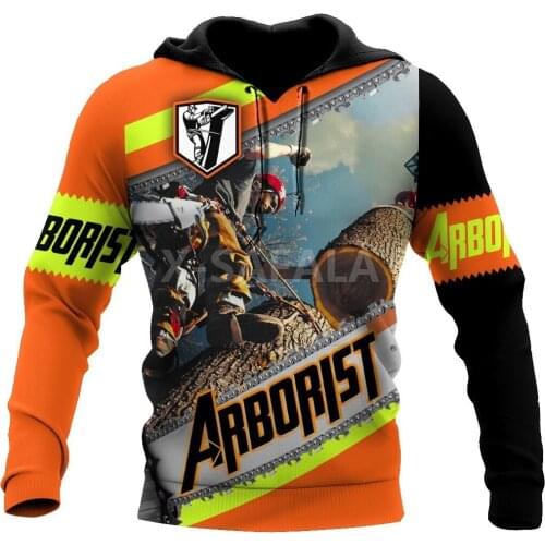 Arborist 3D Print Hoodie Man Women Harajuku Pullover Sweatshirt Hooded Casual Tracksuit Unisex Zipper Up Jacket