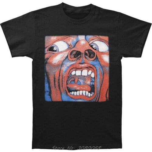 King Crimson Mens In The Court Of The Crimson King T-shirt Black Custom T Shirts T Shirt Design Funny T Shirts TShirt