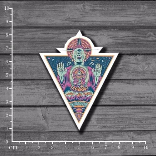 Space Buddha Waterproof PVC Notebook Kids Toys Stickers On Laptop Skin Car Styling For Luggage Fridge Home Decal Decor[Single]