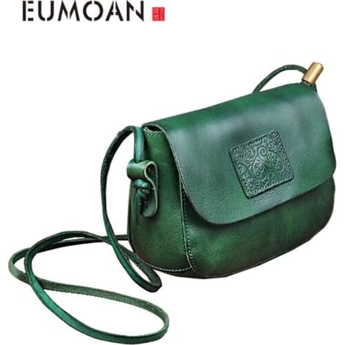 Original design Summer handbags Messenger bag Literature and art Retro The first layer Cowhide leather Mini Messenger bag