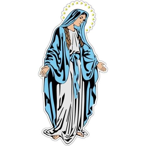Cartoon Saint Mary Jesus Mother God PVC Motorcycle Car Sticker Waterproof Sun Protection Anti-UV Apply To Car Window Windshield