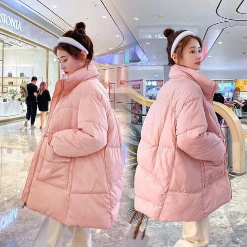 New Mid-length Fashion Plus Size Cotton Padded Winter Jackets 2021 Womens Parker Thick Coats Warm Solid Casual Female Outerwear
