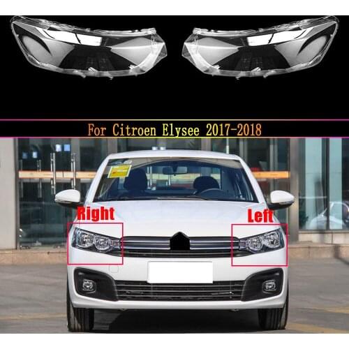 Headlight Lens For Citroen Elysee 2017 2018 Headlamp Cover Replacement Front Car Light Auto Shell