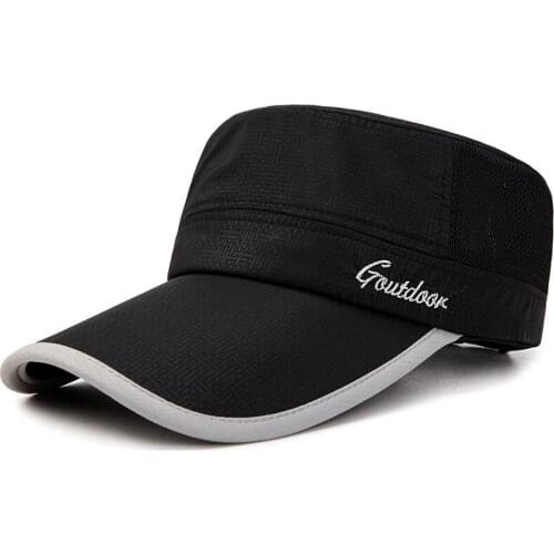 Flat Top Baseball Sun Cap Long Large Bill Cap Quick Dry Hat Ultra Thin Cooling Mesh Sports Caps Outdoor Summer Sun Hat