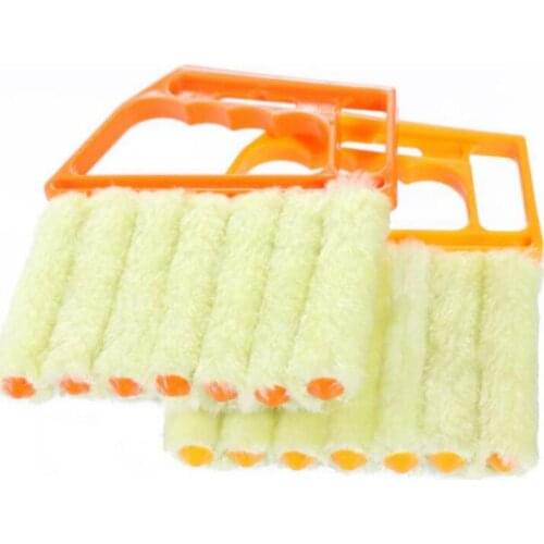 Useful Microfiber Window Cleaning Brush Air Conditioner Duster Cleaner with Washable Venetian Blind Brush Clean Cleaner LX2351