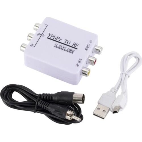 Converter Decoder Ypbpr Audio Signal To Rf Radio Frequency Single Wire Transmission Analog Tuner Receiving Decoding Audio Cable
