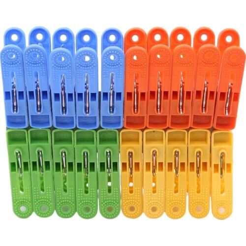 20pcs / Pack Plastic Clothespins Laundry Hanging Pins Clips Household Clothespins Socks Underwear Drying Rack Holder 4colors
