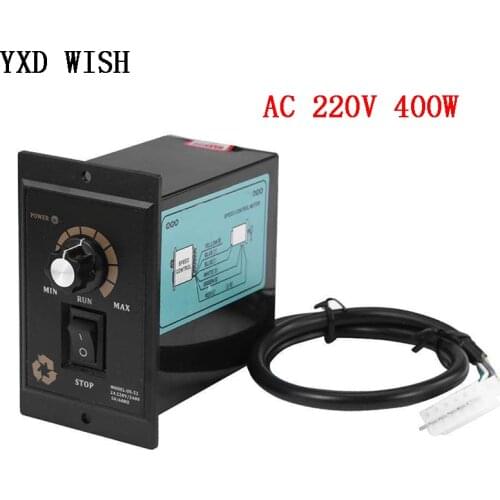 400W AC 220V Motor Speed Regulator Controller Forward Backward 50Hz Digital Adjustable Stepless Motor Speed Controller AC 220 V