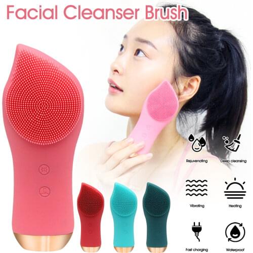 Five Speeds Adjustable Face Washing Brush Ultrasonic Vibration Electric Facial Cleansing Skin Blackhead Remover Pore Cleaner