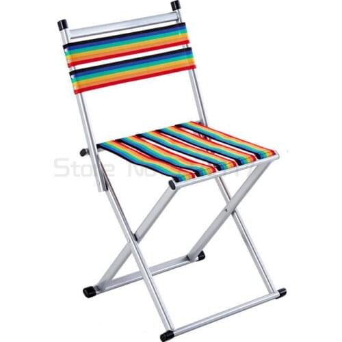 Chair portable folding stool fishing stool back chair camping home horse bench