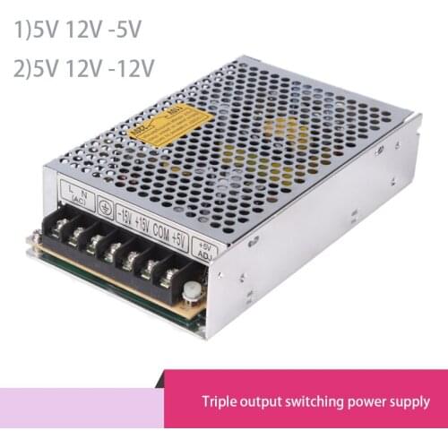 Triple output 5V 12V -5V 60W switching power supply 110/220V high quality AC to DC T-60A T-60B