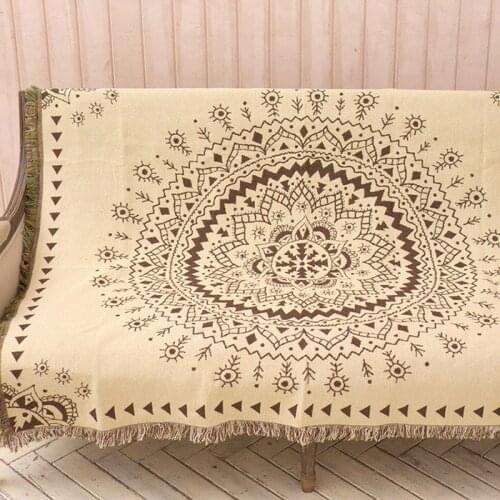 Geometry Pure Cotton Thread Sofa Bedding Blanket Full Cover Modern Sofas Cover Tapestry Soft Table Cloth Travel Office Blankets