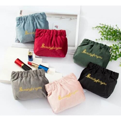 Drawstring Velvet Organizer Storage Bag for Christmas Wedding Gift Jewelry Packaging Make Up Bag