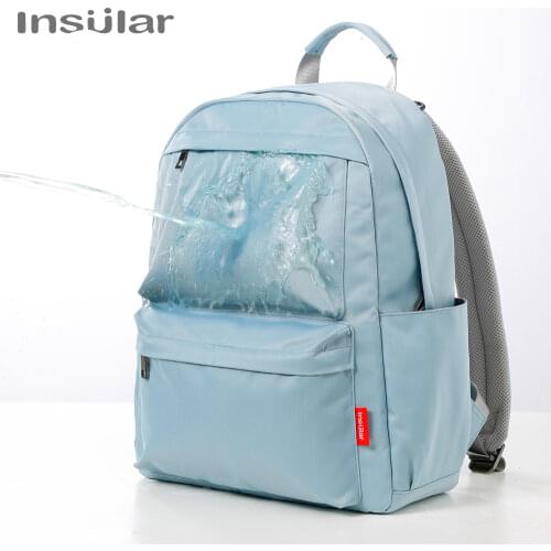 Insular Diaper Bag Waterproof Shoulder Backpack Large Capacity Mommy Bag Baby Changing Nappy Bags Baby Travel Backpack Nursing