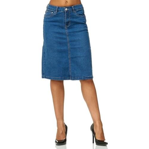 2021 New Spring Summer Vintage Women Denim Skirt High Waist Jeans Skirt Straight Female A-line Pencil Back Split Skirt Plus Size