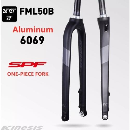 Kinesis Rigid Fork for Bicycle Mtb 26 Merida Hard Fork Mountain Road Bike 29 Frame 27.5 Tapered Aluminum Disc Brake Axle100*15mm