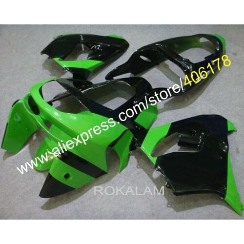 ZX 9R 98 99 ABS Plastic Fairing Body Kit For Kawasaki Ninja ZX9R 1998 1999 ZX-9R Green Black Road Motorcycle Fairing Kit