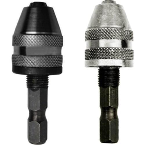 0.5-3.6mm Keyless Drill Chuck Electric Drill Screwdriver Impact Driver Adapter Mini Collet 1/4'' Hex Shank Quick Change Adapter