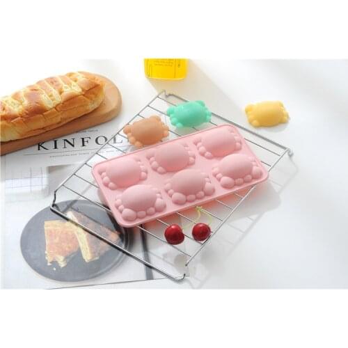 1PC 6 Crab Shape Silicone Fondant Soap 3D Cake Mold Cupcake Jelly Candy Chocolate Decoration Baking Tool Moulds OK 1050
