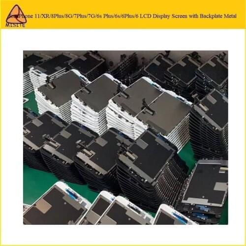 10Pcs AA++Phone LCD Tested for i Phone 11 XR 8 7 6s 6 Plus LCD Display Touch Screen Digitizer Assembly+Backplate Metal Cover