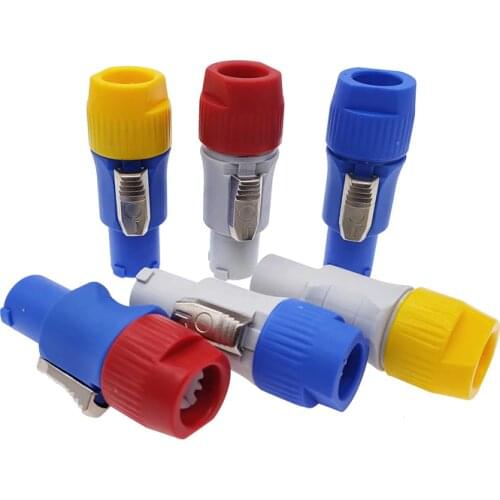 10PCS Powercon Connector 3 pins 20A 250V, NAC3FCA NAC3FCB, Power Speaker Cable Connector Male Plug For LED Screen Stage Lighting