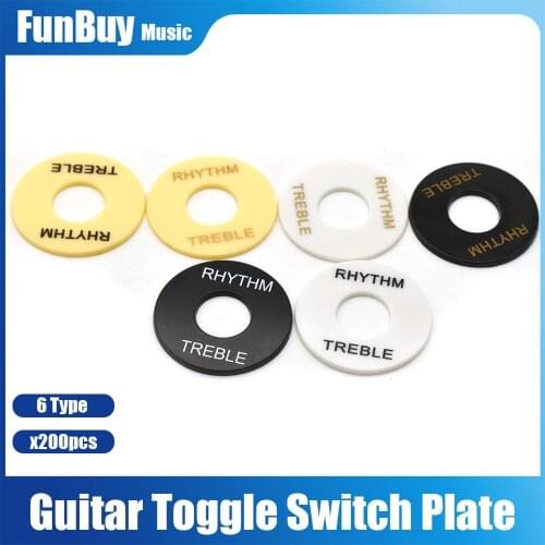 200pcs 3 Way Guitar Toggle Switch Plate Rhythm Treble Washer Ring for LP Electric Guitarra Replacement