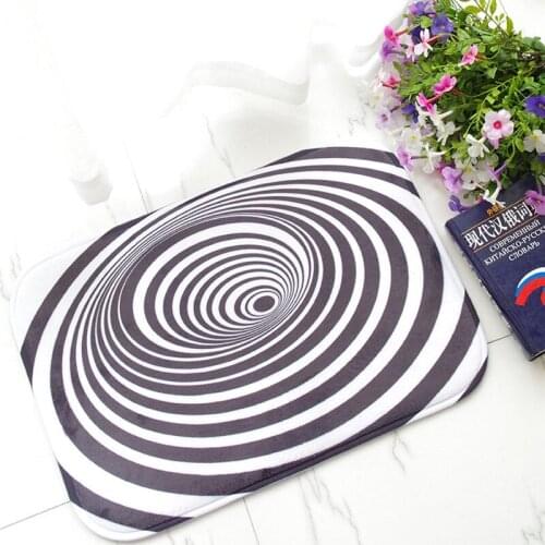 3D Vortex Creative Carpets for Living room Bedroom carpet Bath kitchen Water absorption Non-slip Environmental protection Rugs