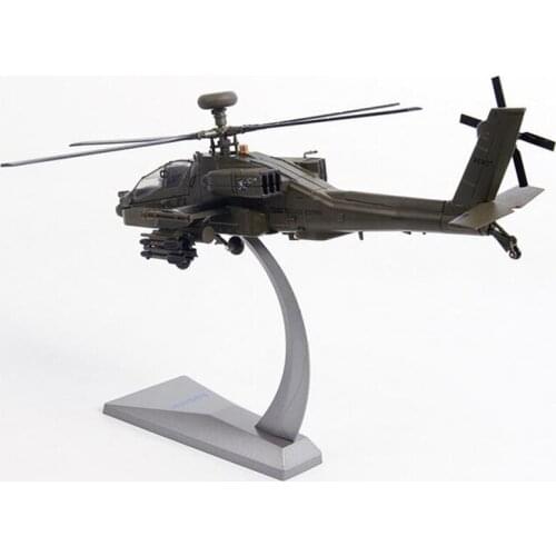 American 1/72 scale US AH-64A APACHE helicopter Army Metal fighter aircraft airplane Static model adult children Collection Toys