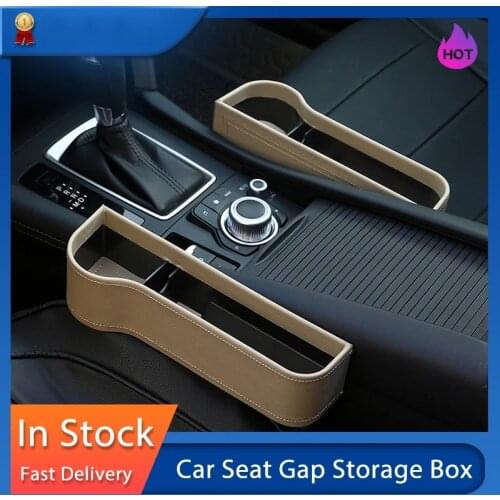Car Seat Gap Storage Box Cup PU Leather Pocket Catcher Organizer Phone Bottle Cups Holder Multifunctional Car Accessories
