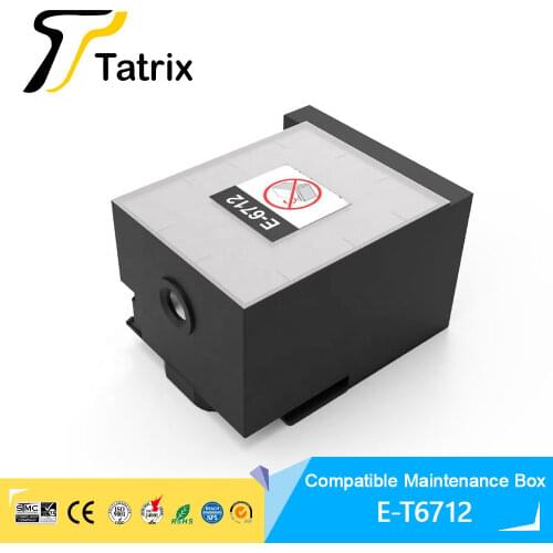 Tatrix T6712 T671200 Compatible Ink Maintenance Box for Epson WorkForce Pro WF-6590 WF-8590 WF-8010DW Printer Waste Ink Tank