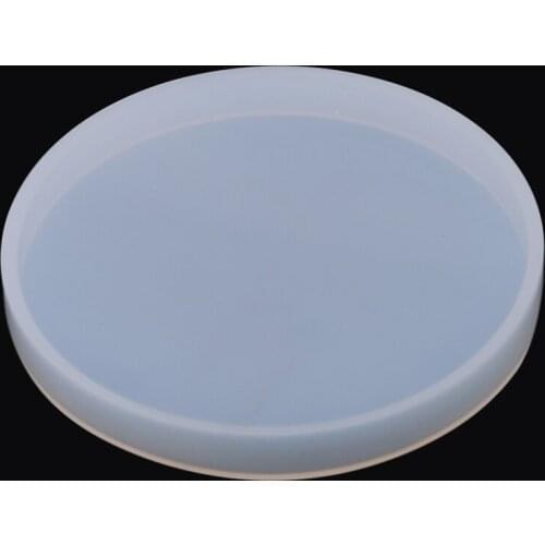 Large Round Full Mirror Surface Glue Clay Plate Silicone Mold Baking Products DIY Cake Tools Translucent Large Part Kitchen