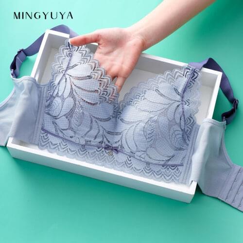 Women big size bra Fat MM 200 kg bra without steel ring gather sexy lace underwear breathable cup big cup push up bra