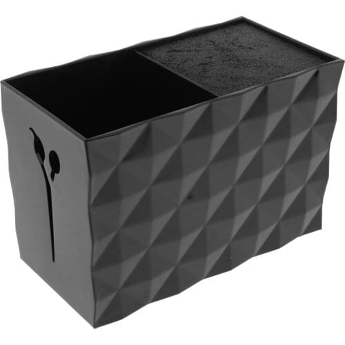 Hairdressing Tools Holder Case Salon Scissors Hair Clips Comb Storage Box Black