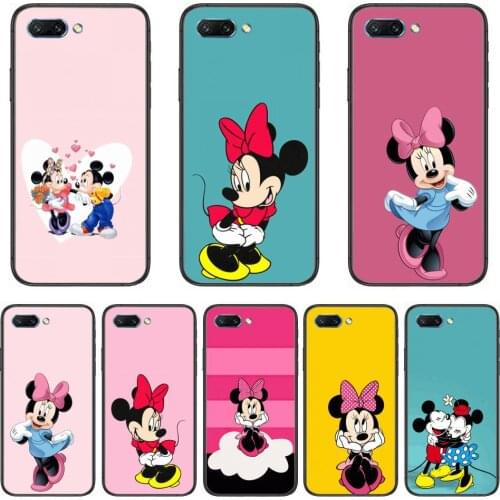 Disney Minnie Micky Mouse clear Phone Case For Huawei Honor 10 9 8 7 N Pro Lite A C RU Black Etui Coque Hoesjes comic fashion