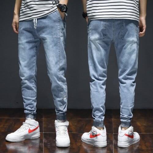 Men Jeans Pants Large Size 44 46 48 Trousers High Strech Jeans Pants Elastic Waist Denim Pants Straight 6xl 7xl Pants